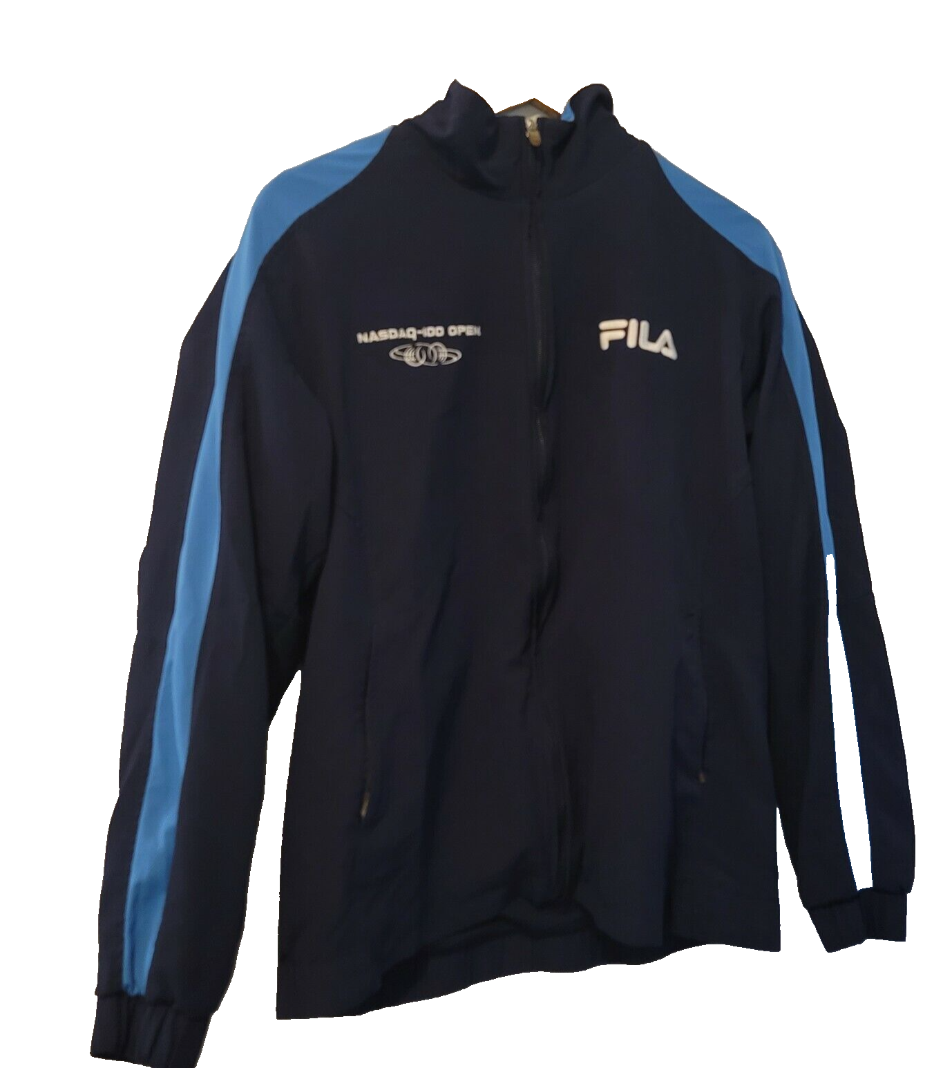 ジャケット・アウター FILA VINTAGE down jacket used Vintage 90's Archive Fila Black Puffer Jacket with White