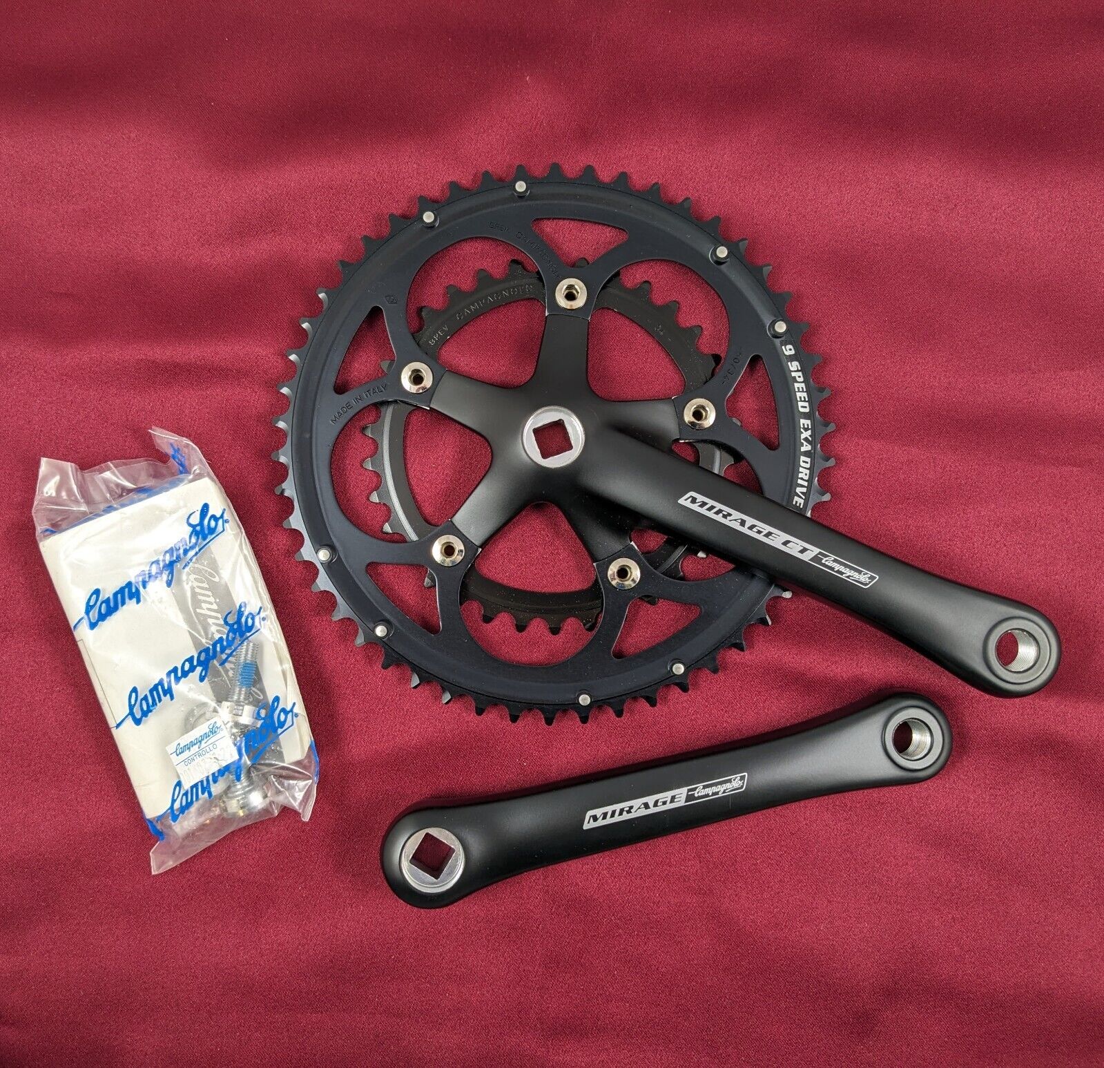 Campagnolo Mirage CT 50/34t Crankset 9 Sp 172.5 Black Campagnolo Mirage CT 50/34t Crankset 9 Sp 172.5 Black