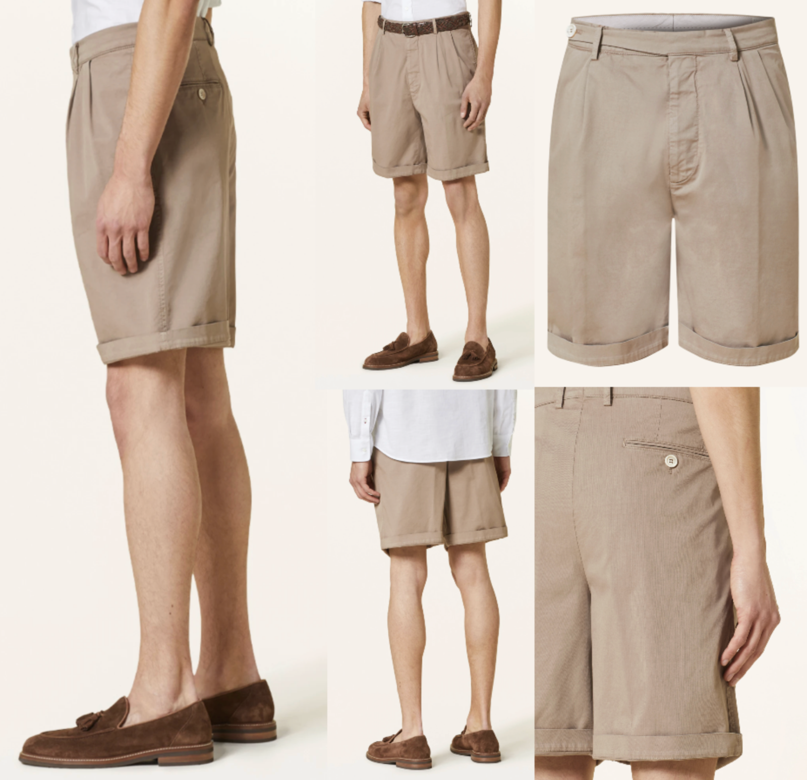 Brunello Cucinelli American Pima Bermuda Shorts Gabardine