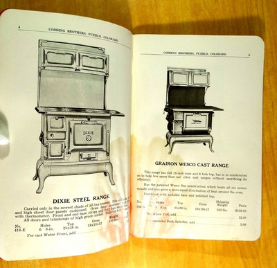 CODDING BROS. STOVES CATALOGUE No.27 Pueblo Colorado c.1910 REFRIGERATORS