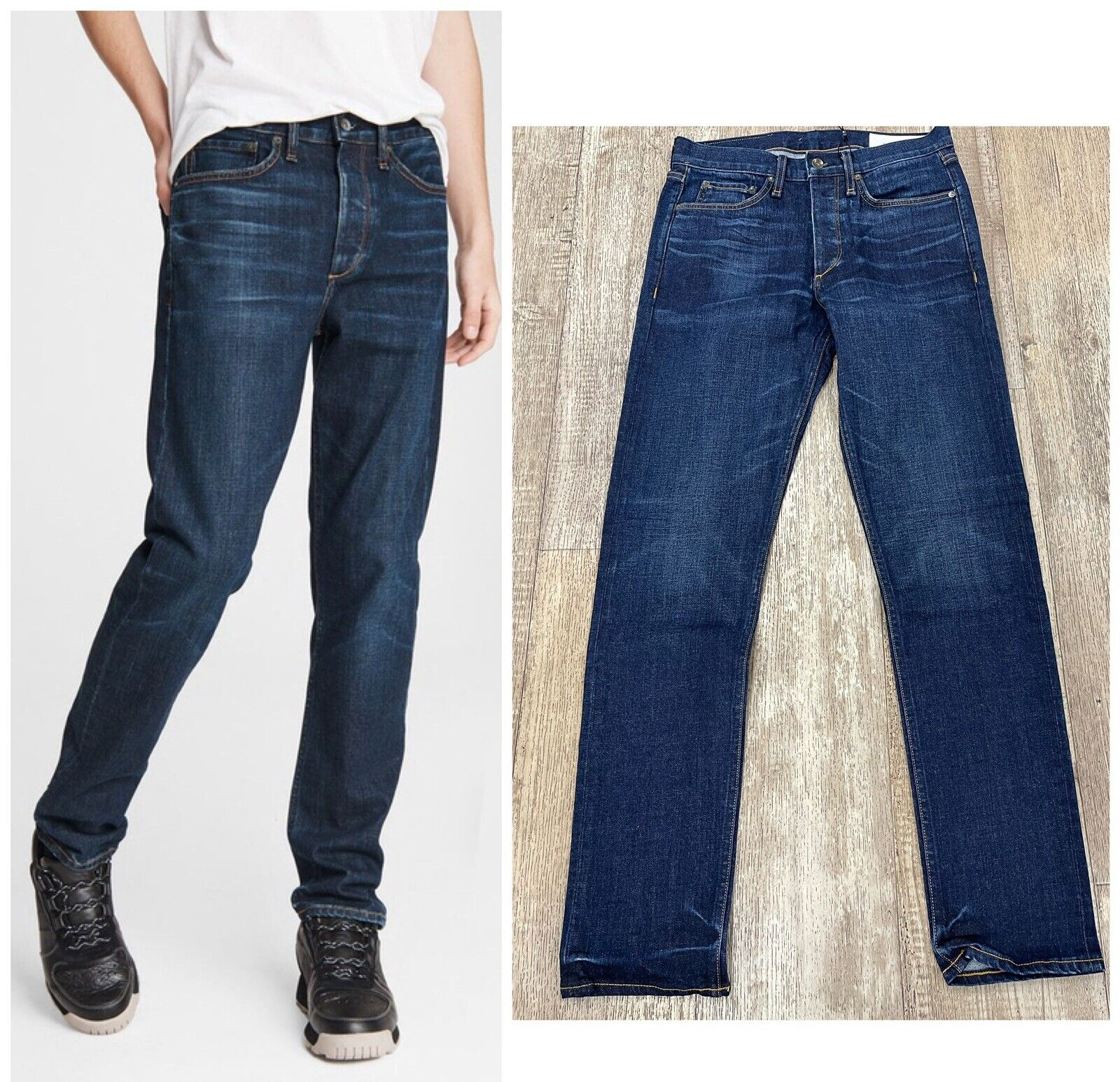 rag & bone FIT2 デニム　未使用品　33インチ　ユーズド加工 NWT Rag & Bone $250 Fit 2 Slim Fit Jeans In Blue Valley Size