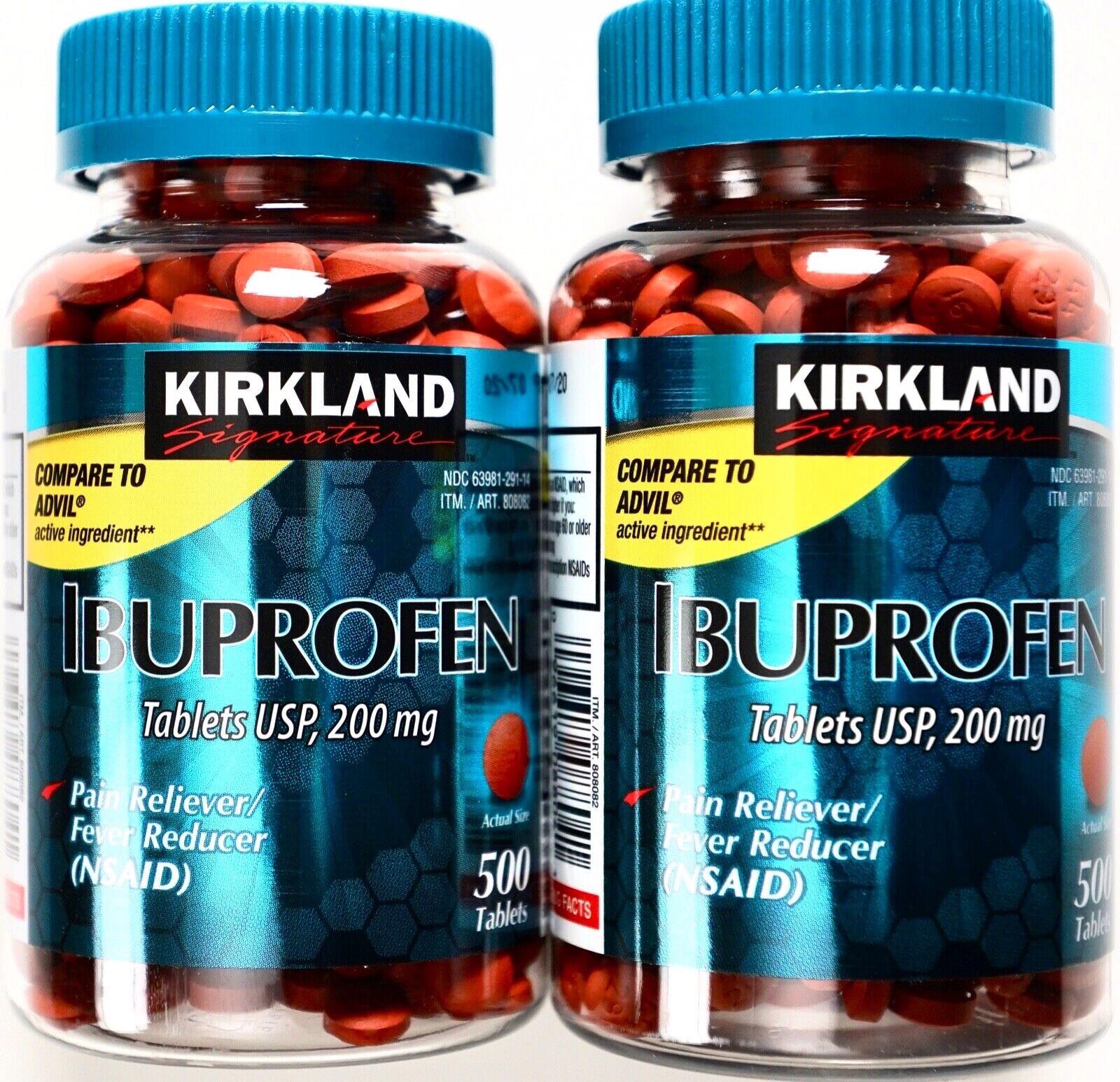 Kirkland Signature Ibuprofen USP, 200mg NSAID 5002000 Tablets Pain