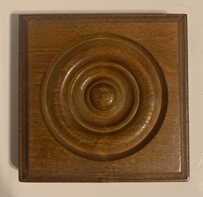Wood Rosette Trim Block- Poplar Gunstock 1-1/8 X 4-1/2X4-1/2 Mastercraft