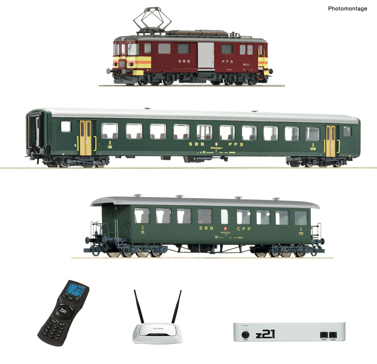 鉄道模型 HO ROCO 45915 スイス SBB 客車×2、荷物車×1 スイス国鉄 ヒストリック旧型客車セット II (ROCO 45915) 1回目