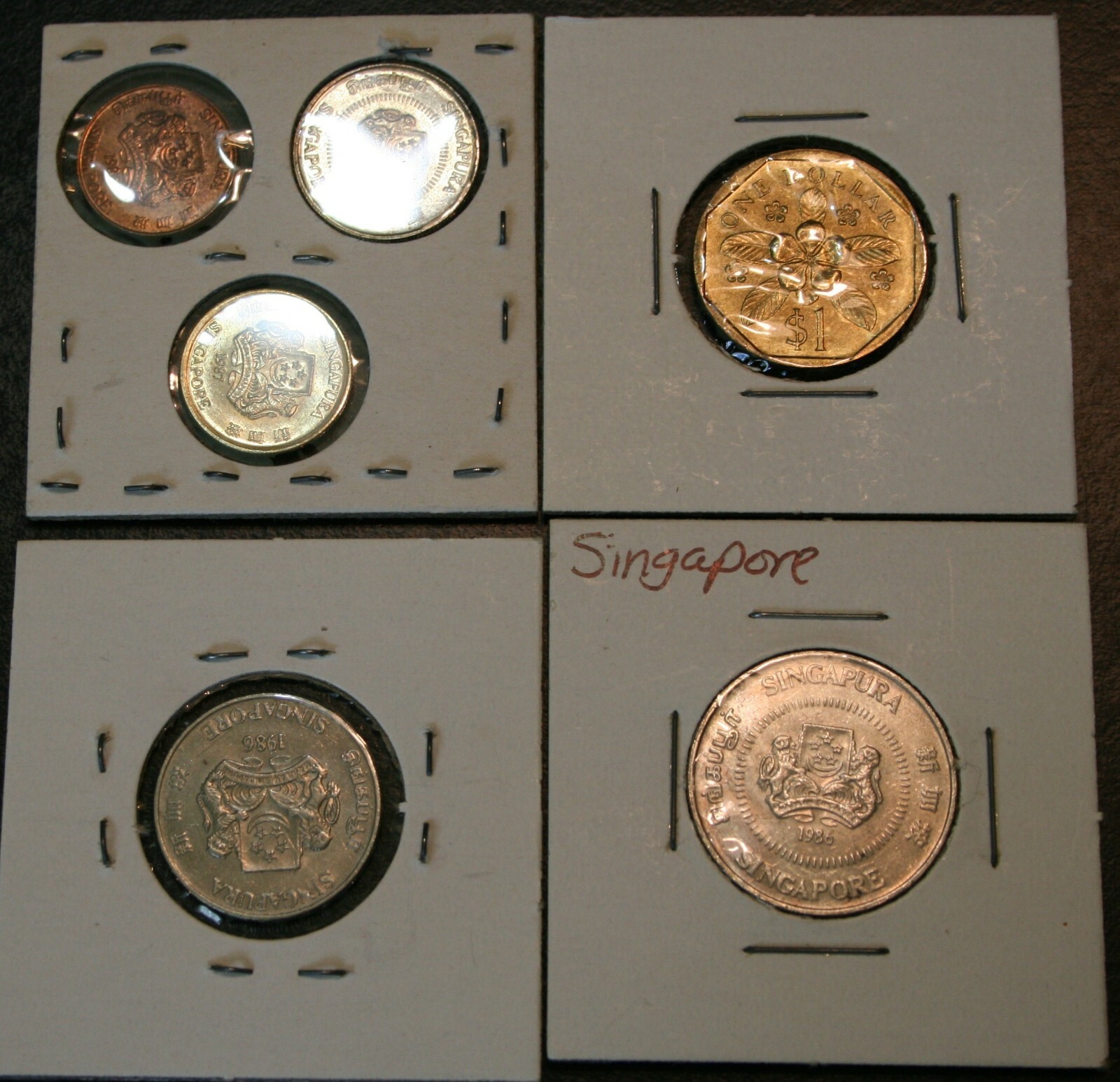 6 VINTAGE COINS SINGAPORE 1,5,10, 20,50 CENTS, 1 DOLLAR (110 6 VINTAGE COINS SINGAPORE 1,5,10, 20,50 CENTS, 1 DOLLAR (110