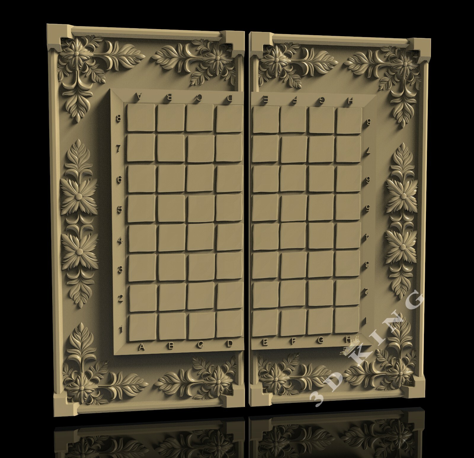 3D STL Model BACKGAMMON CHESS BOARD for CNC Router Aspire Artcam ENGRAVER CARV