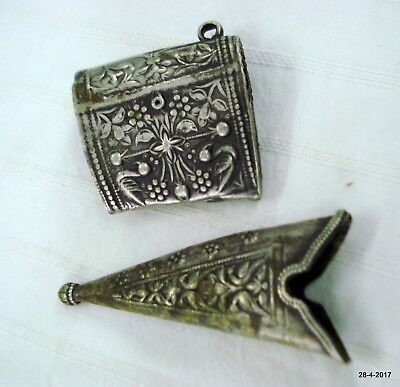 vintage antique collectible old silver sword hilt part katar hilt part
