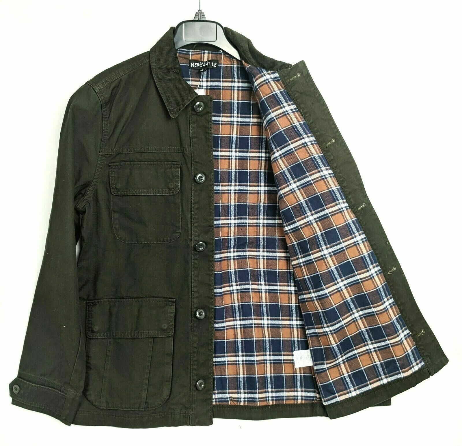 J.CREW Mercantile Flannel Lined Barn Jacket Olive Military J.CREW Mercantile Flannel Lined Barn Jacket Olive Military