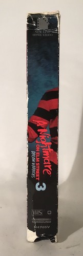 Nightmare On Elm Street 3 Dream Warriors Freddy Krueger Horror VHS Tape Movie 87