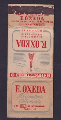 Ancienne pochettes  d'allumettes  France  BN179124 E. Exoda Lastar