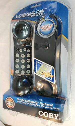 COBY CT-P260 StreamLine Desk or Wall Mountable Telephone Lighted Keypad Sealed