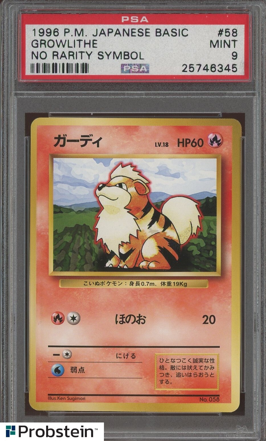 Growlithe PSA 9