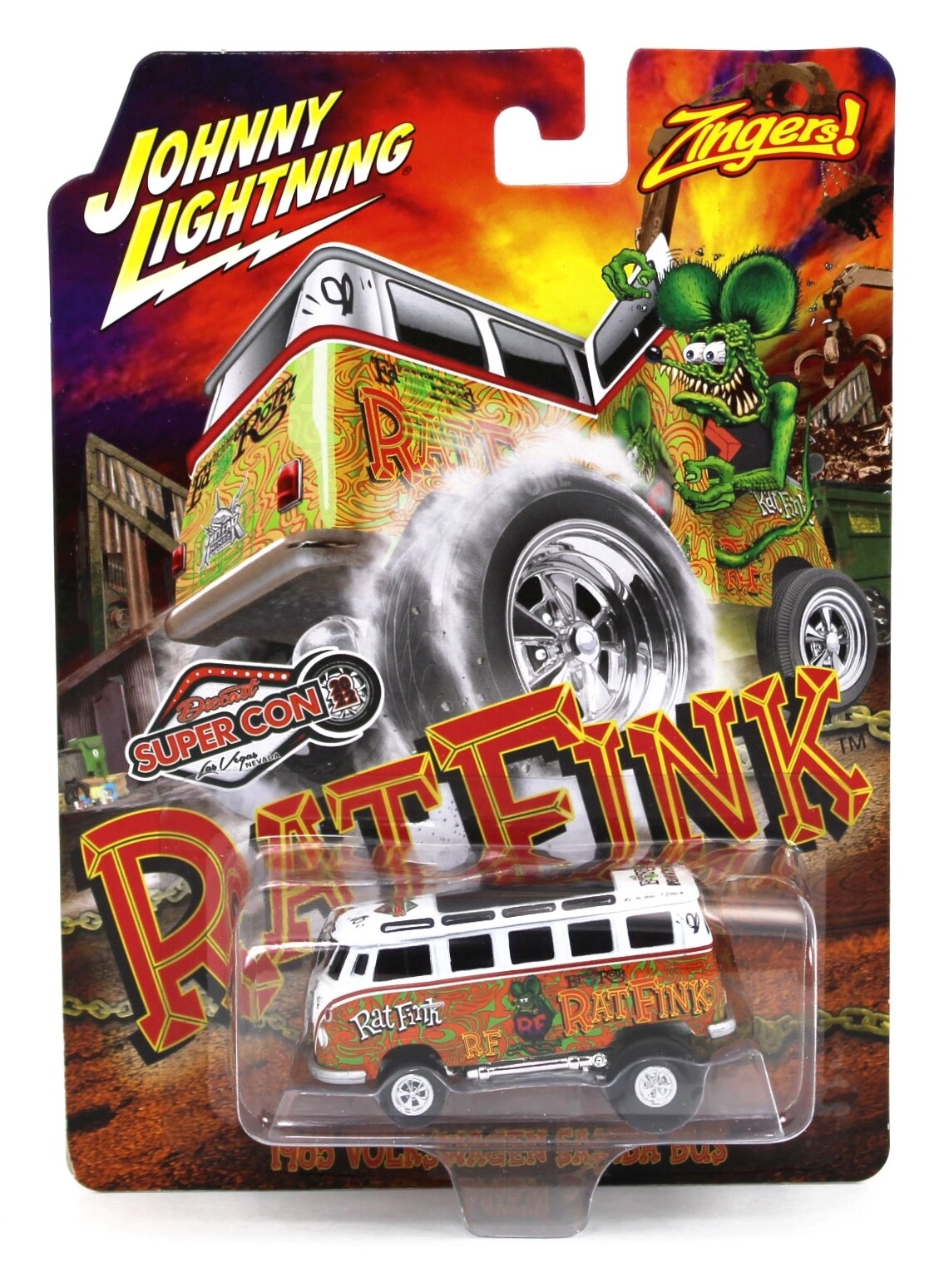 Johnny Lightning *SUPERCON* RAT FINK 1965 Volkswagen Samba Johnny Lightning *SUPERCON* RAT FINK 1965 Volkswagen Samba