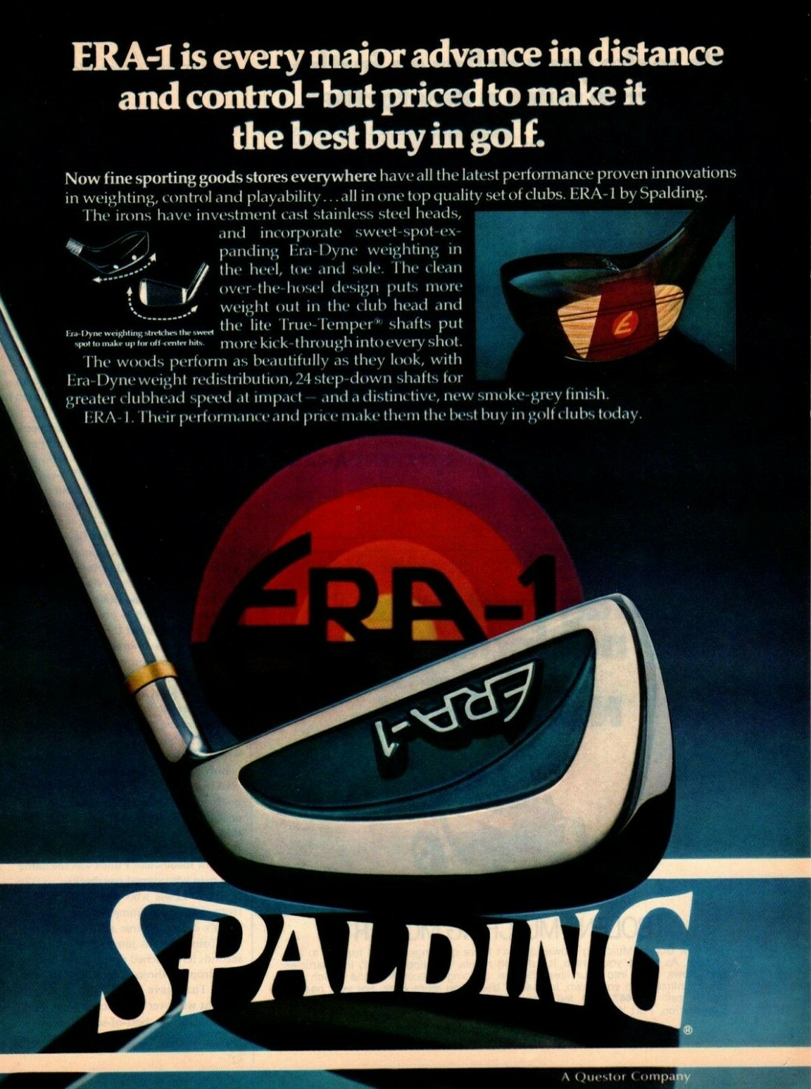 Clubs Era-dyne Weight Distribution True-temper Print Ad