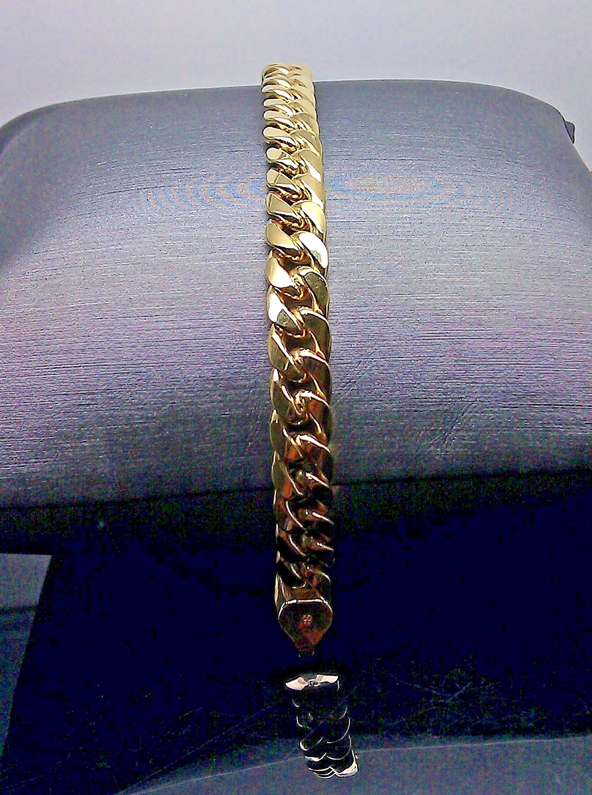 Pre-owned Globalwatches10 10k Yellow Gold Miami Cuban Bracelet 6mm 9" Inch Men Box Or Lobster Lock