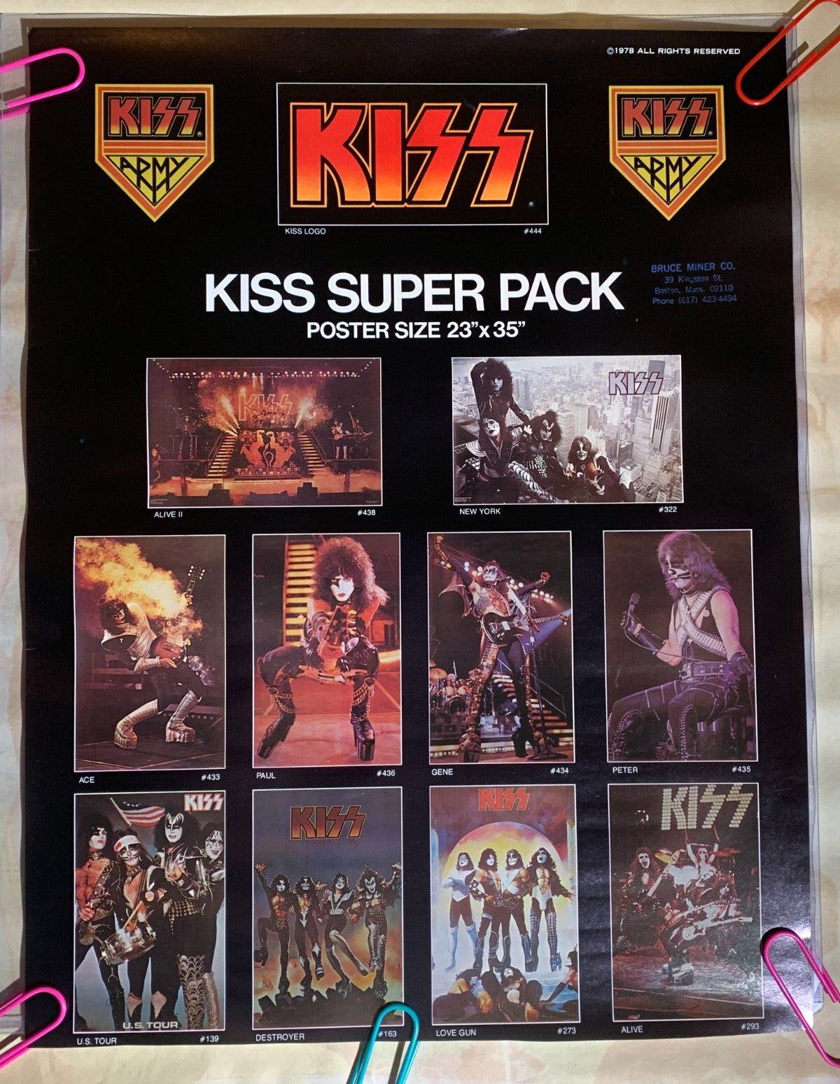 【超レア！】1978年 KISSソロアルバム 大判ポスター 超レア！】1978年 KISSソロアルバム 大判ポスター 超レア