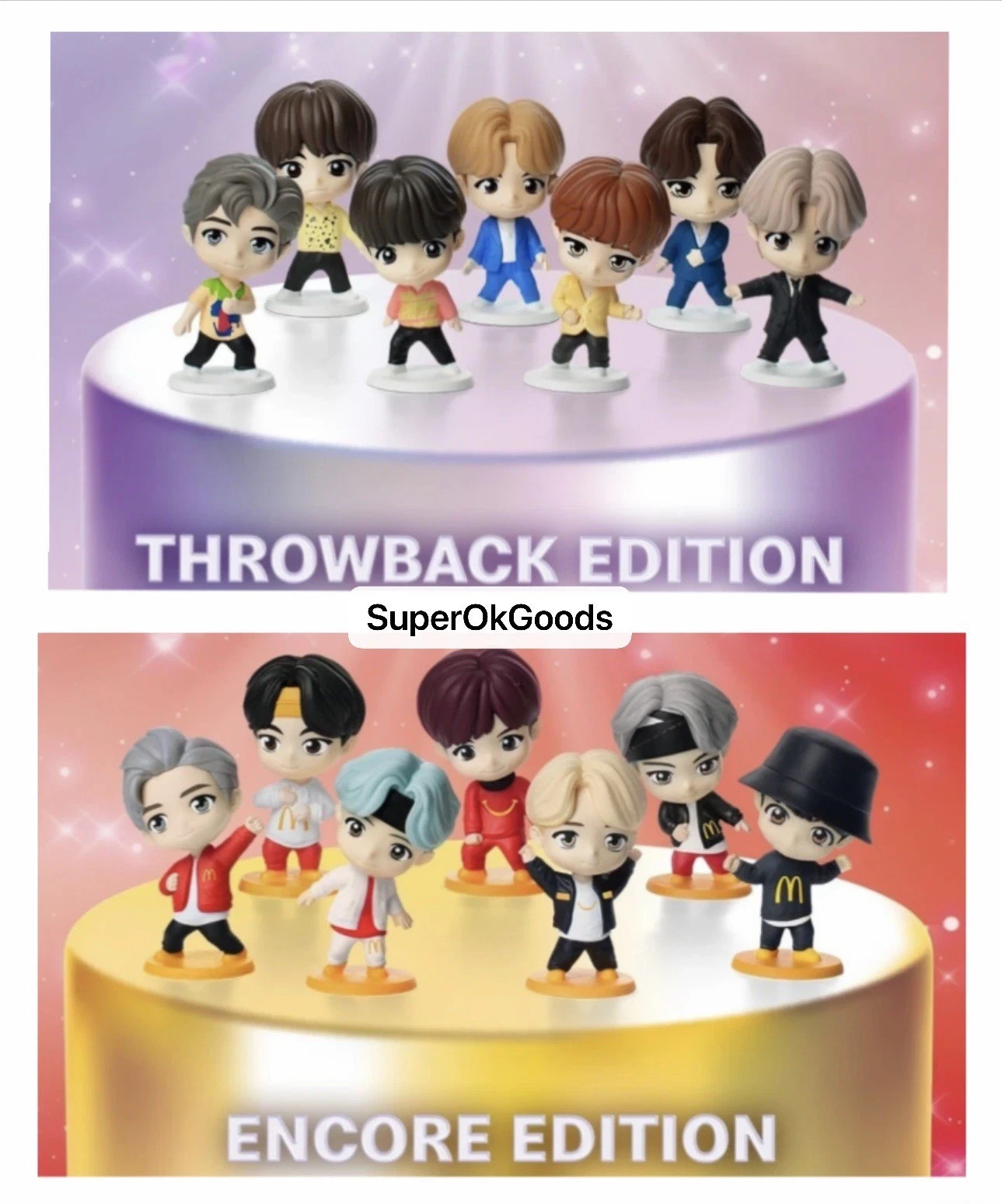 BTSセット Complete SET of ALL 7 THROWBACK 2025 McDonald's TINY TAN x