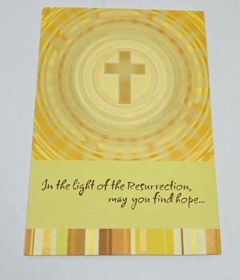 Hallmark Mahogany Easter Card  In The Light Of Resurrection, Find Hope & Joy  P1