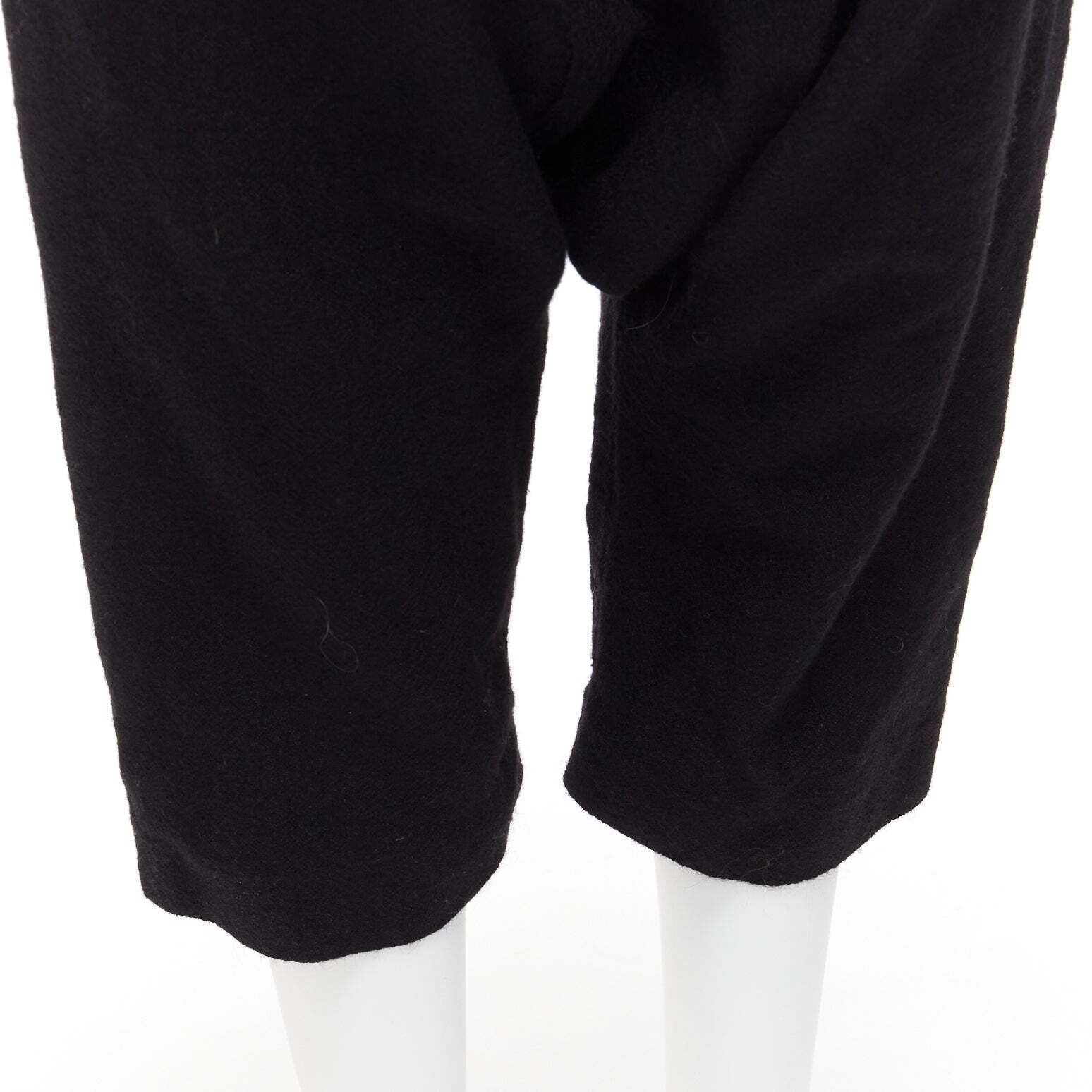 RICK OWENS 2017 Glitter black baby alpaca wool drop crotch RICK OWENS 2017 Glitter black baby alpaca wool drop crotch