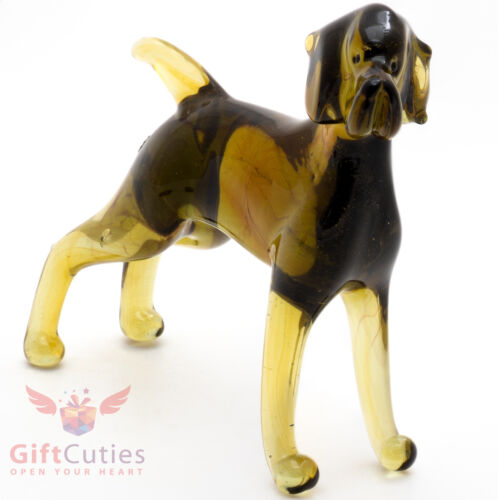 Art Blown Glass Figurine of the Weimaraner dog
