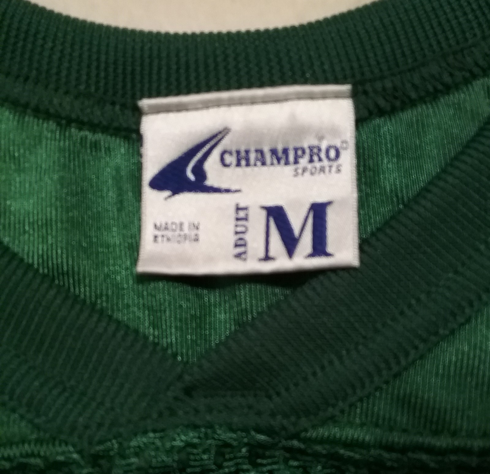 Champro Sports Adult Football Jersey M MeshHalf Green Practice Player Sport Gear