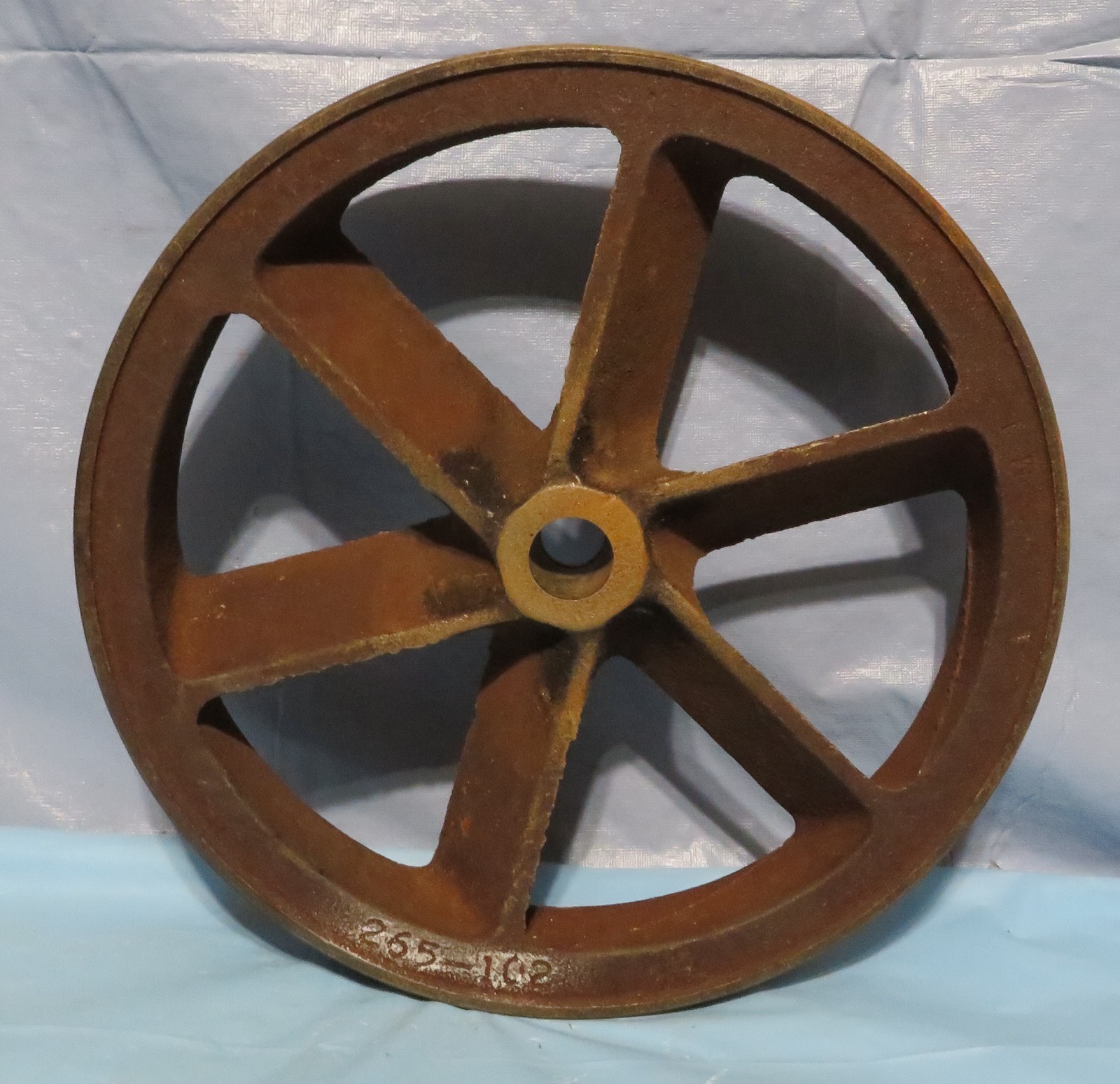 Vintage Industrial Machine Age Cast Fly Wheel Steampunk Altered Art Lamp Part