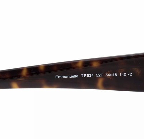 Pre-owned Tom Ford Emmanuelle Tf534 52f 54 Butterfly Brown Havana Women's Sunglasses