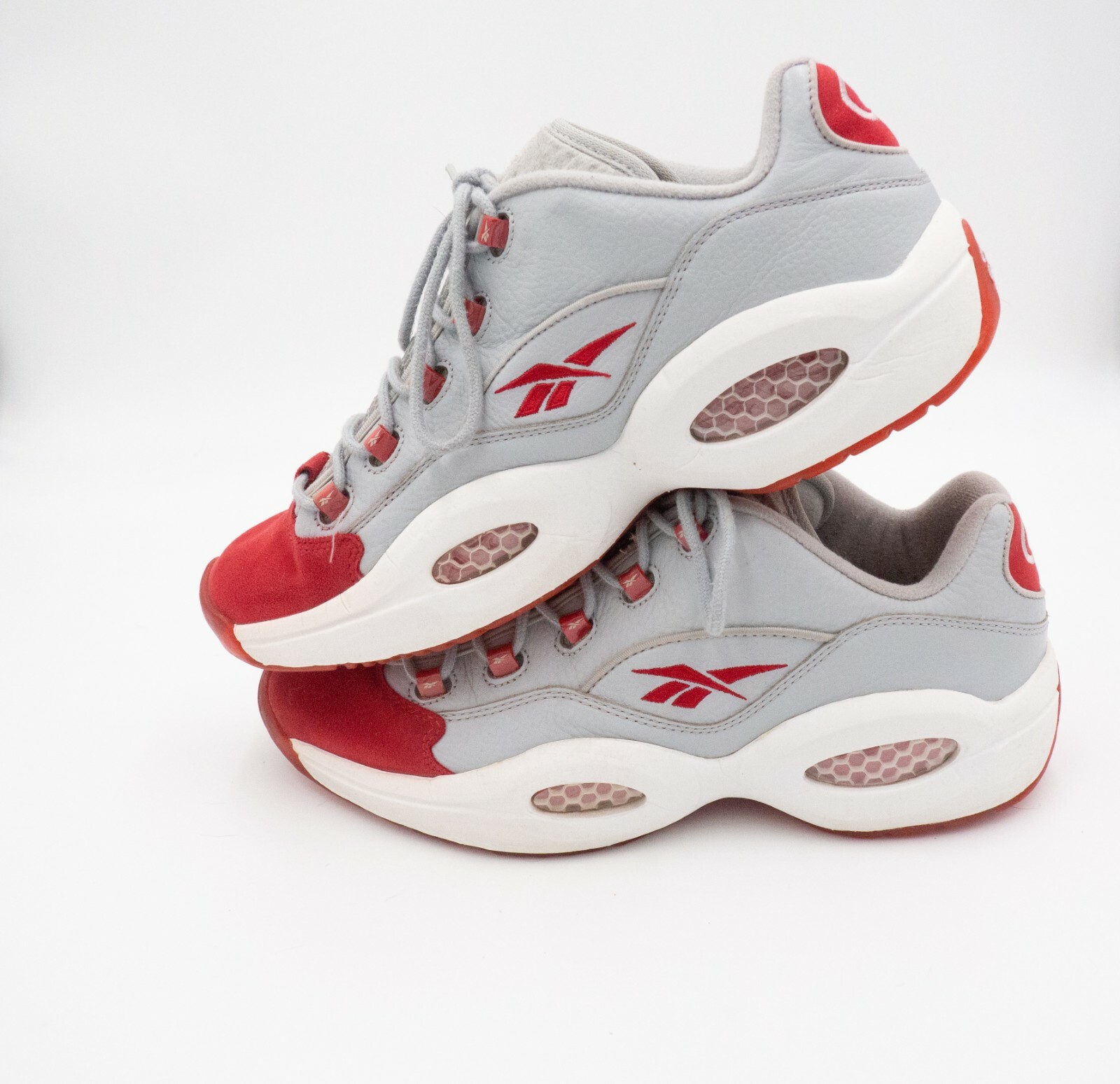 Reebok Question Low Red Toe Grey 