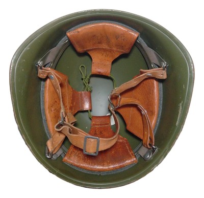 Swiss M1971 Steel Helmet with Alpenflage Camo Cover- Used