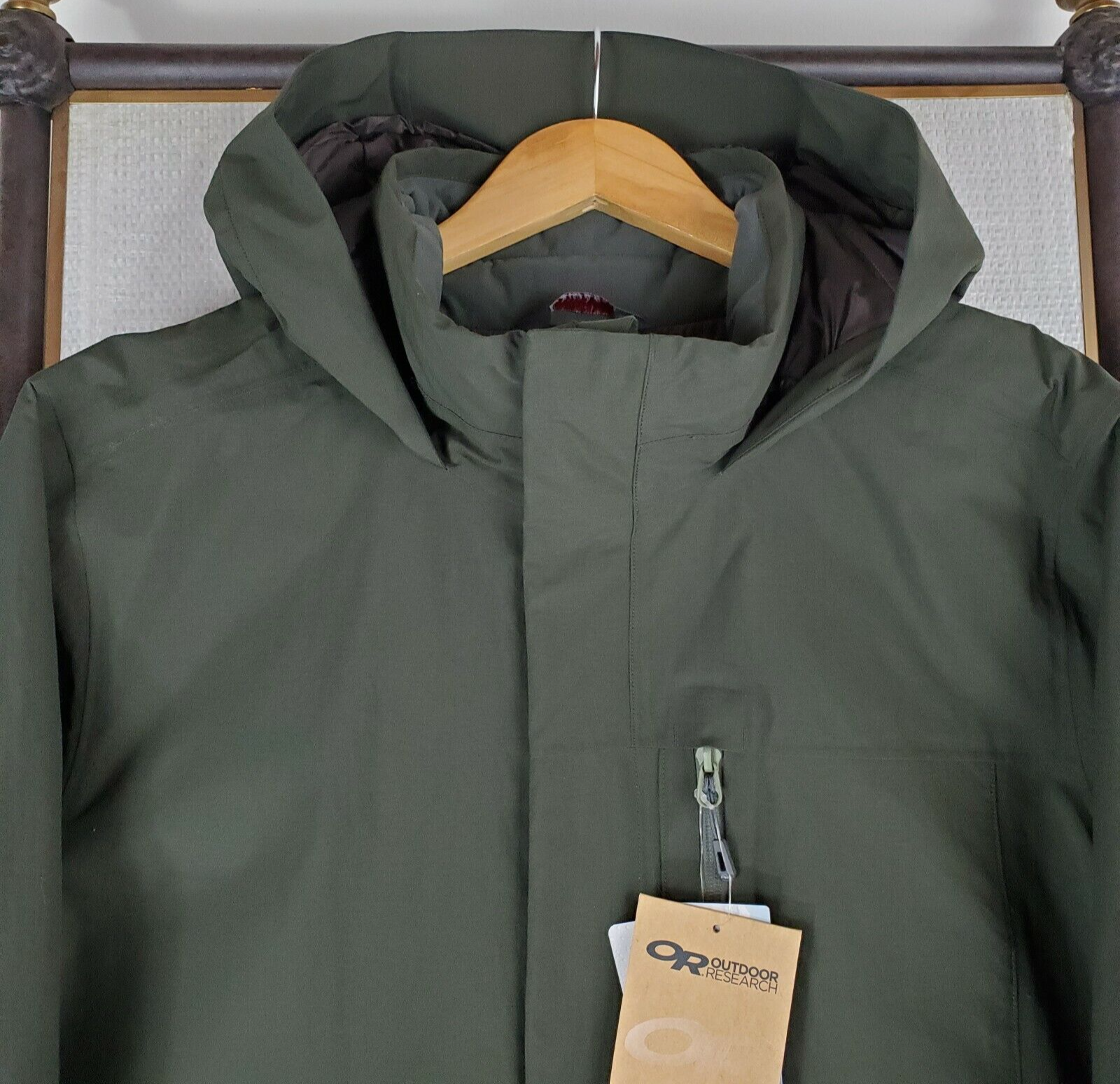 Pre-owned Outdoor Research $299  Size Xl Mens Od Green Insulated Waterproof Jacket Coat