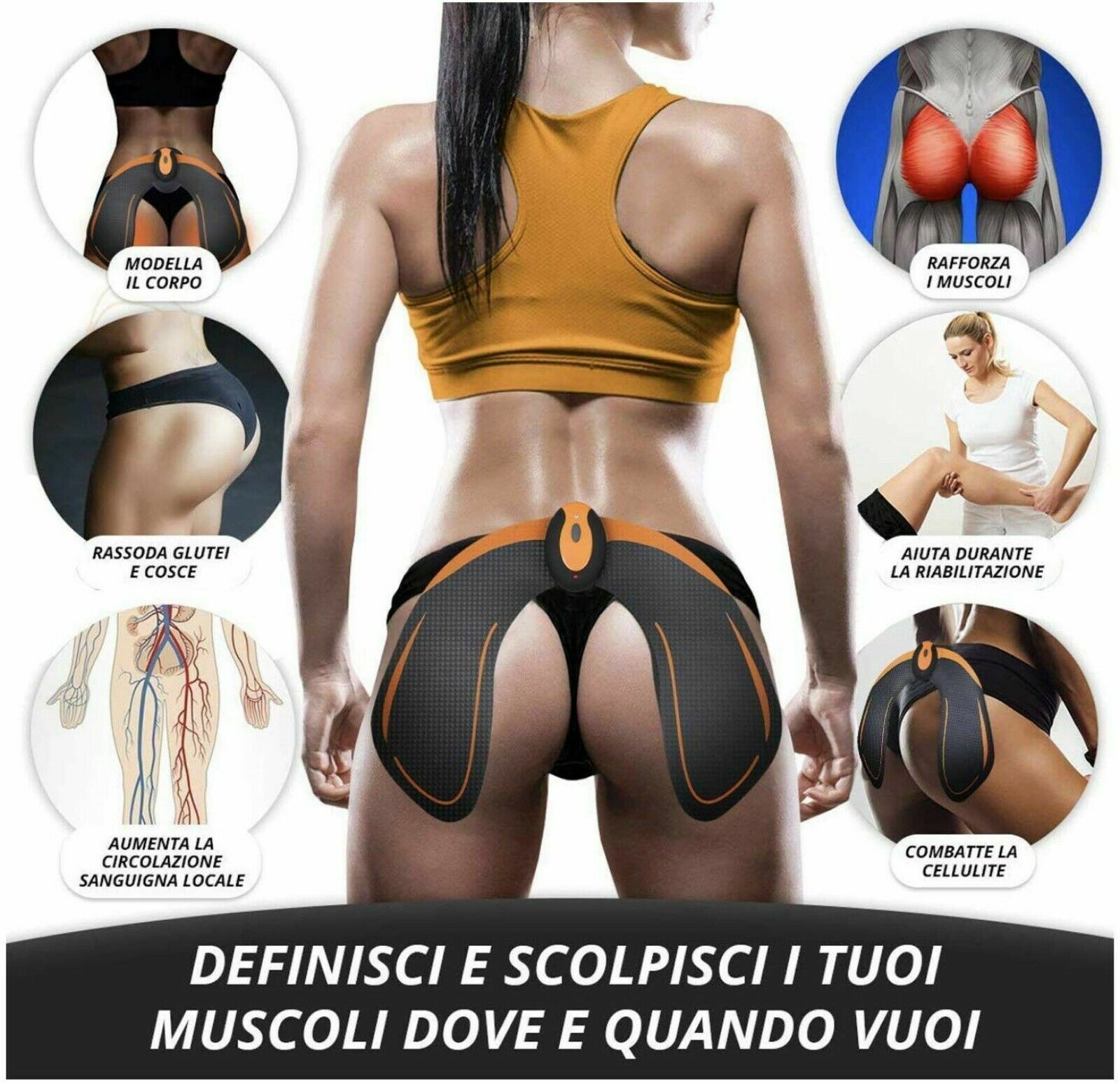 Elettrostimolatore Glutei Ems Modellante Rassoda E Modella Per Glutei Sodi cir