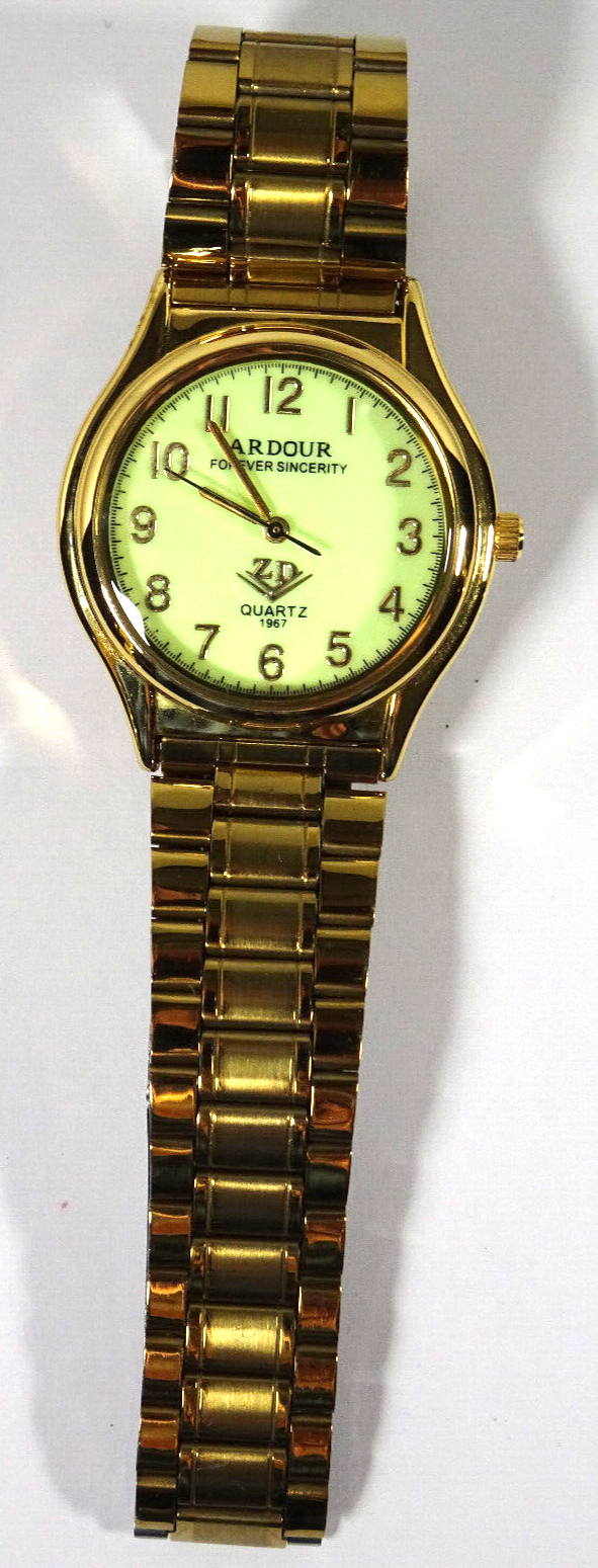 Men's Luminous Wrist Watch Zeda-Ardour Quartz Movement New