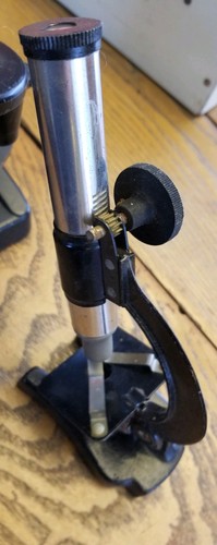 Vintage Gilbert Microscope and Lab Set Metal Case 1950S