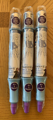Lot Of 3! NEW! Frozen 2 Color N  Go Activity Marker W/ Stickers. H2