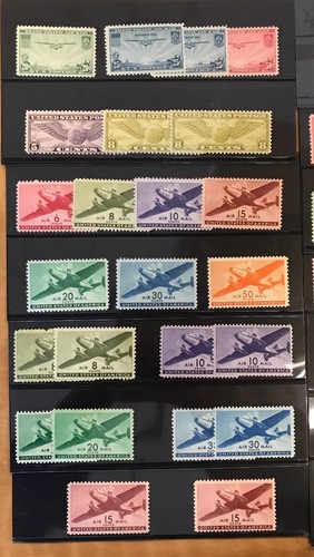US Airmail MNH Stamps SCOTT C16-46 C25-31 F/XF Estate LOT 50 Stamps Postage USA