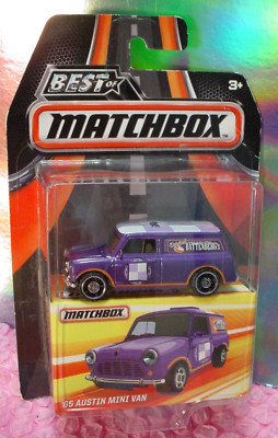 2017 Best of Matchbox '65 AUSTIN MINI VAN   purple;BATTENBERG's;rubber tires S2