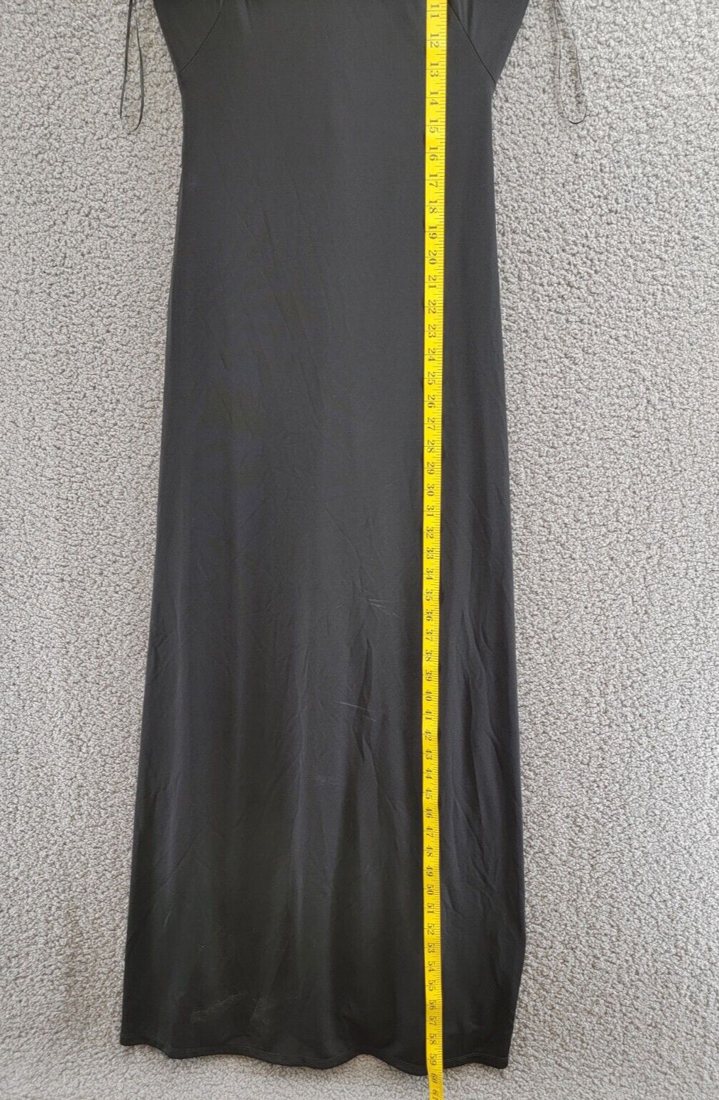 Lauren Ralph Lauren Chain-Strap Twisted-Back Gown Womens 6 Black V-Neck Pullover - Picture 7 of 15