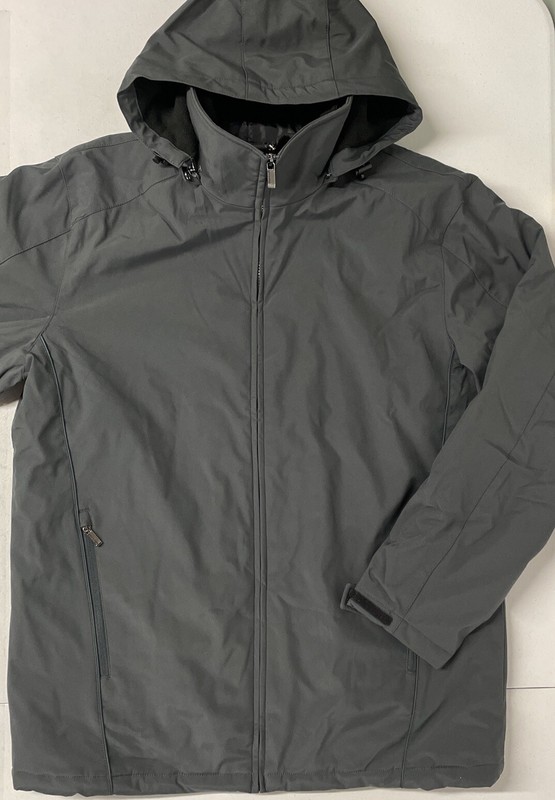 Weatherproof Stretch Tech Mens Jacket Windproof Full Zip Hooded GRAY