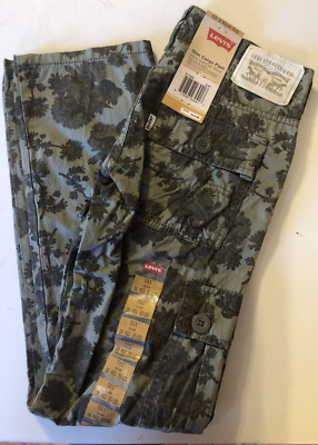 Levi s 511 Slim Cargo Pants Youth 10 Reg 25X25 Green Flora Tapered Leg MSRP $44