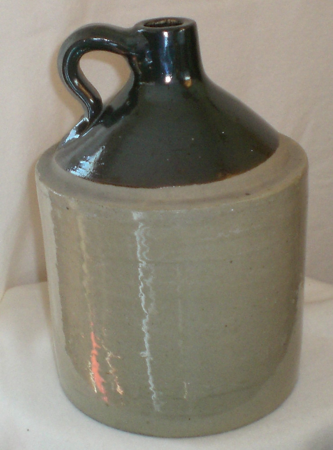 Vintage Pottery Brown/Tan Stoneware 1 Gallon Jug