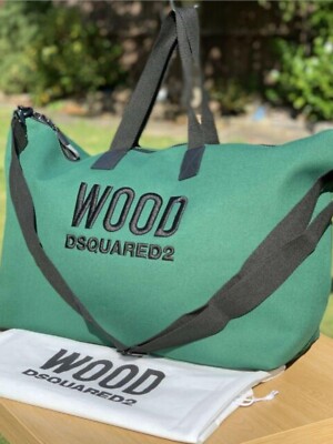 Dsquared2 Wood XLarge Weekender Overnight Travel Duffle Carry-On Sports Gym Bag
