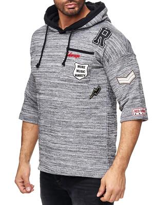 Redbridge Strick T-Shirt mit Kapuze Sweatshirt Kurz Pulli Hoodie Designer Shirt