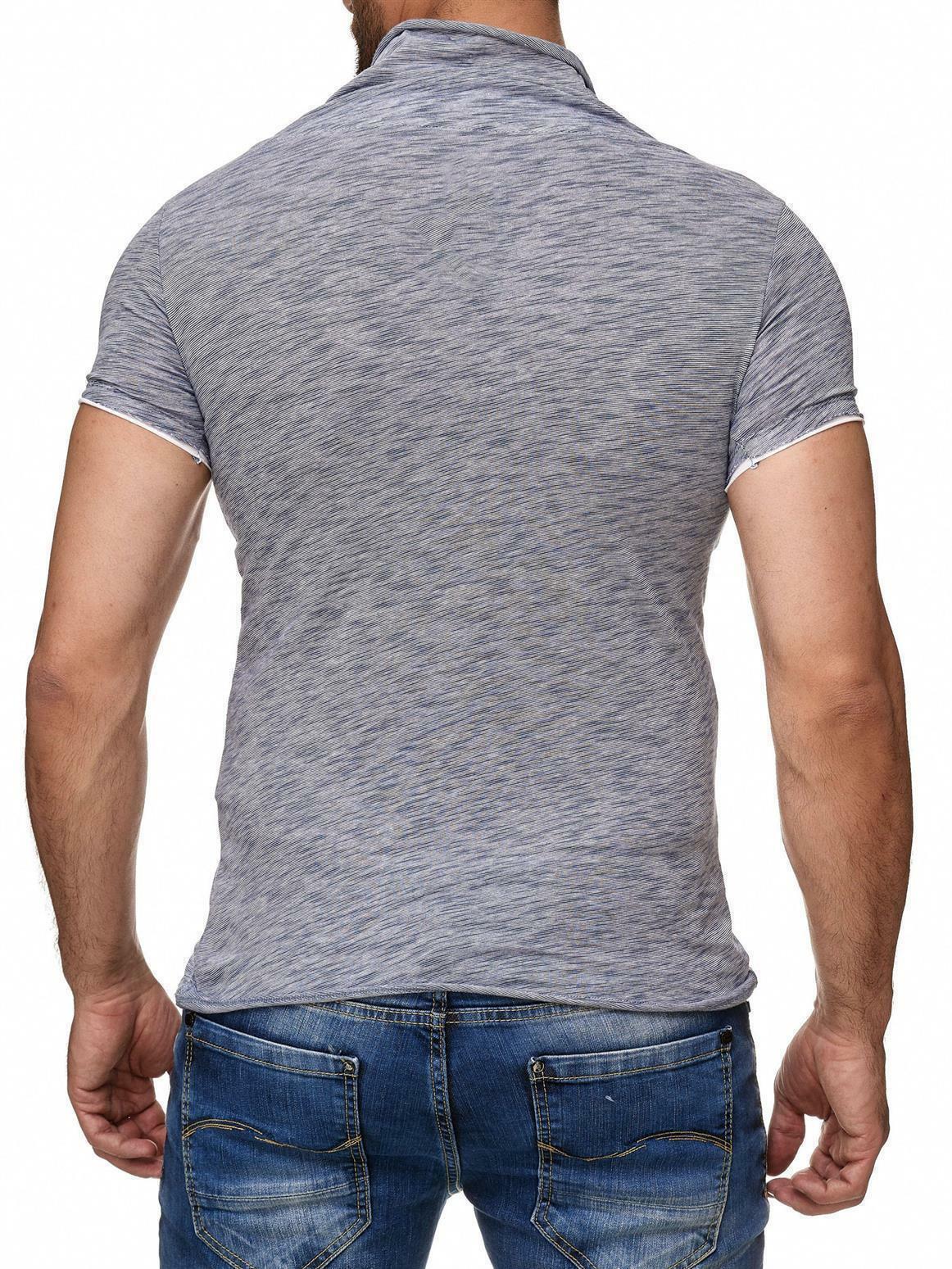 WSPLYSPJY Mens Autumn Long Sleeve Stripe Office Slim Fit Button Down Shirt