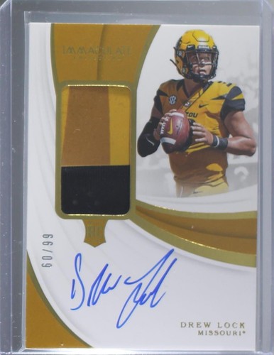 2019 Panini Immaculate Collection Collegiate Drew Lock #110