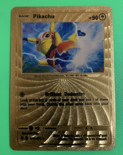 Pokemon GOLD Card Pikachu HP90 076/073. Excellent Condition