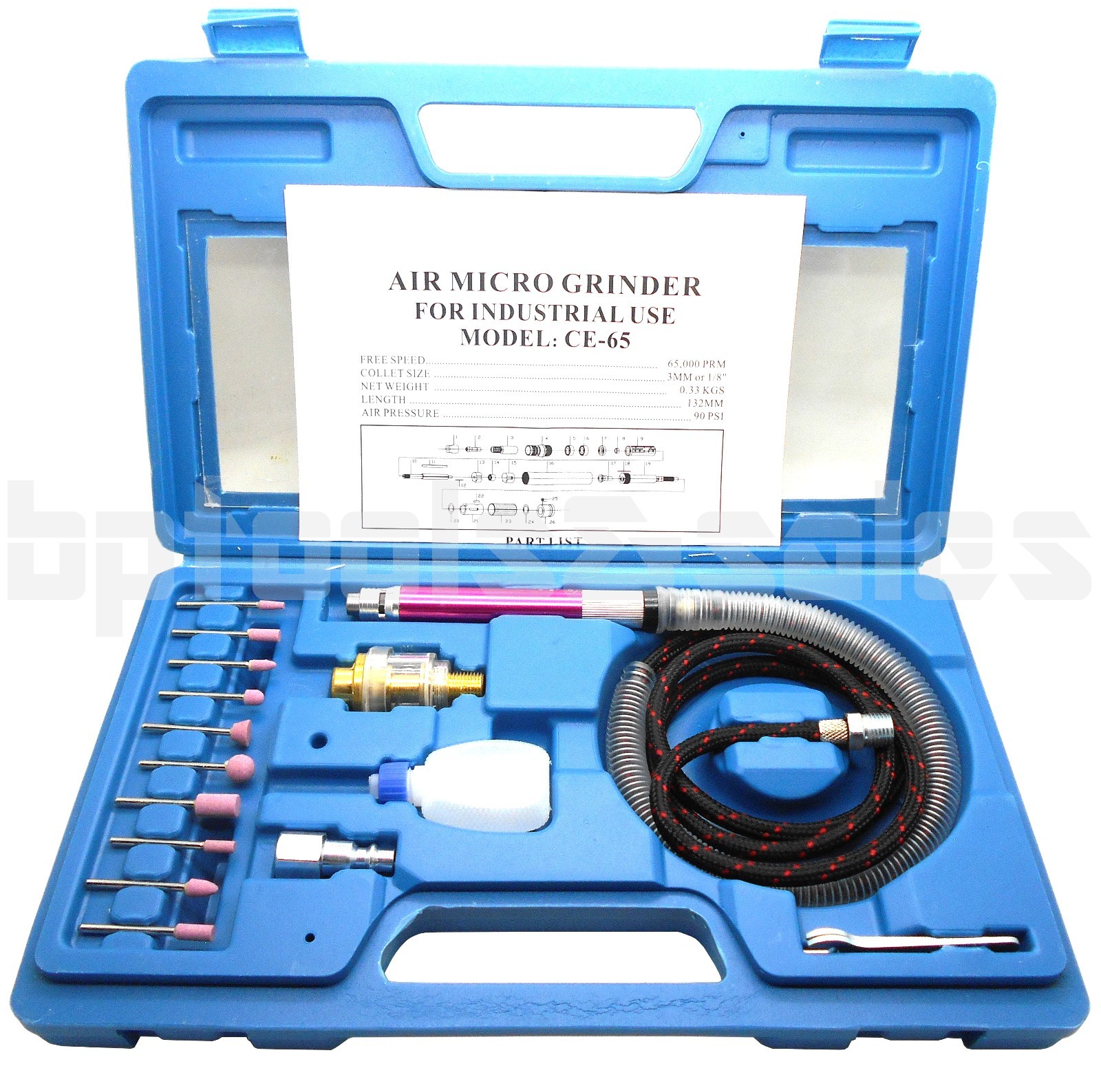 1/8" Micro Pencil Air Die Grinder Polish Kit Polisher Engraving Tool