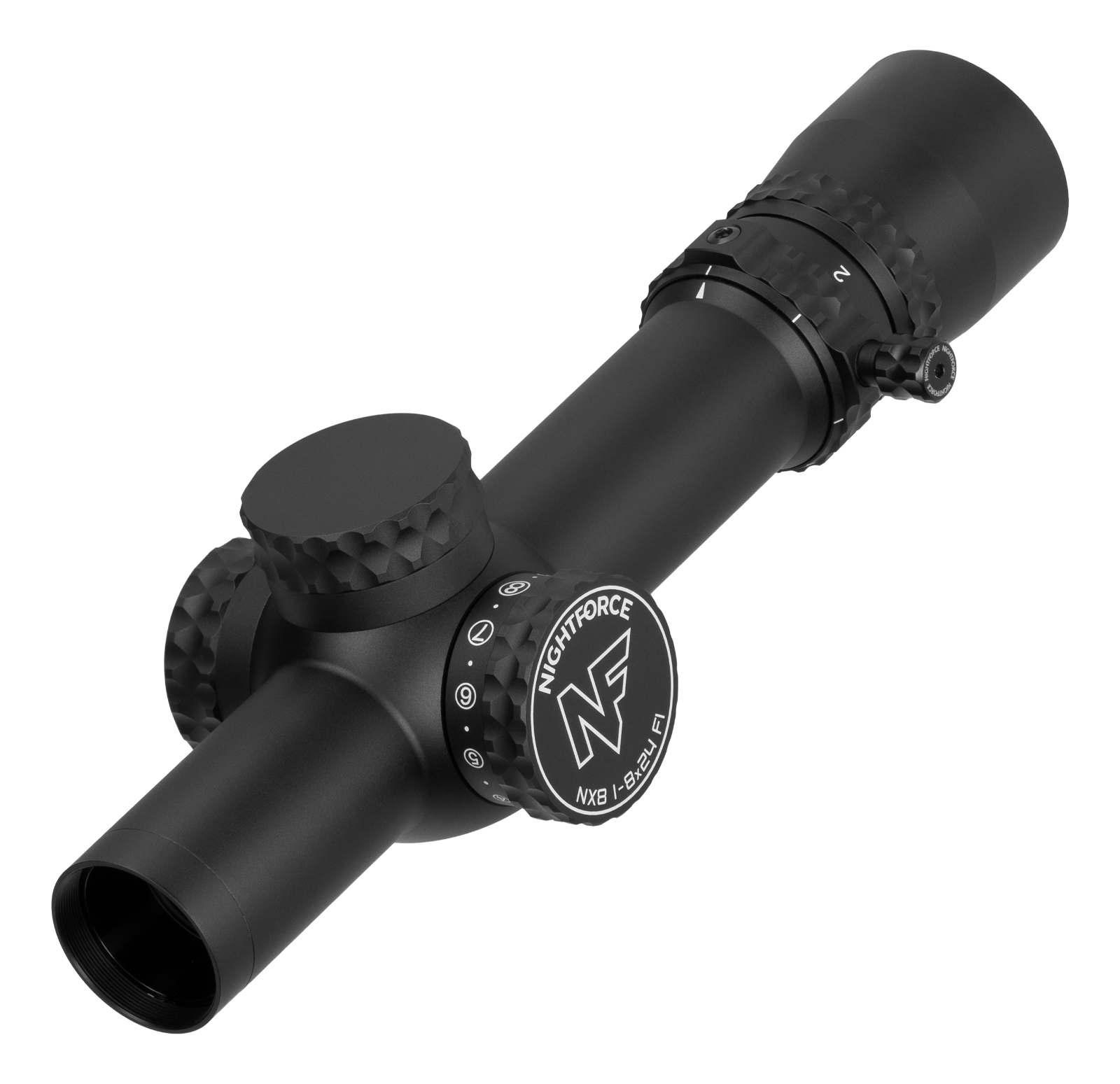Nightforce Scope NX8 1-8x24 F1 .5 MOA FC-MOA ZeroStop Capped