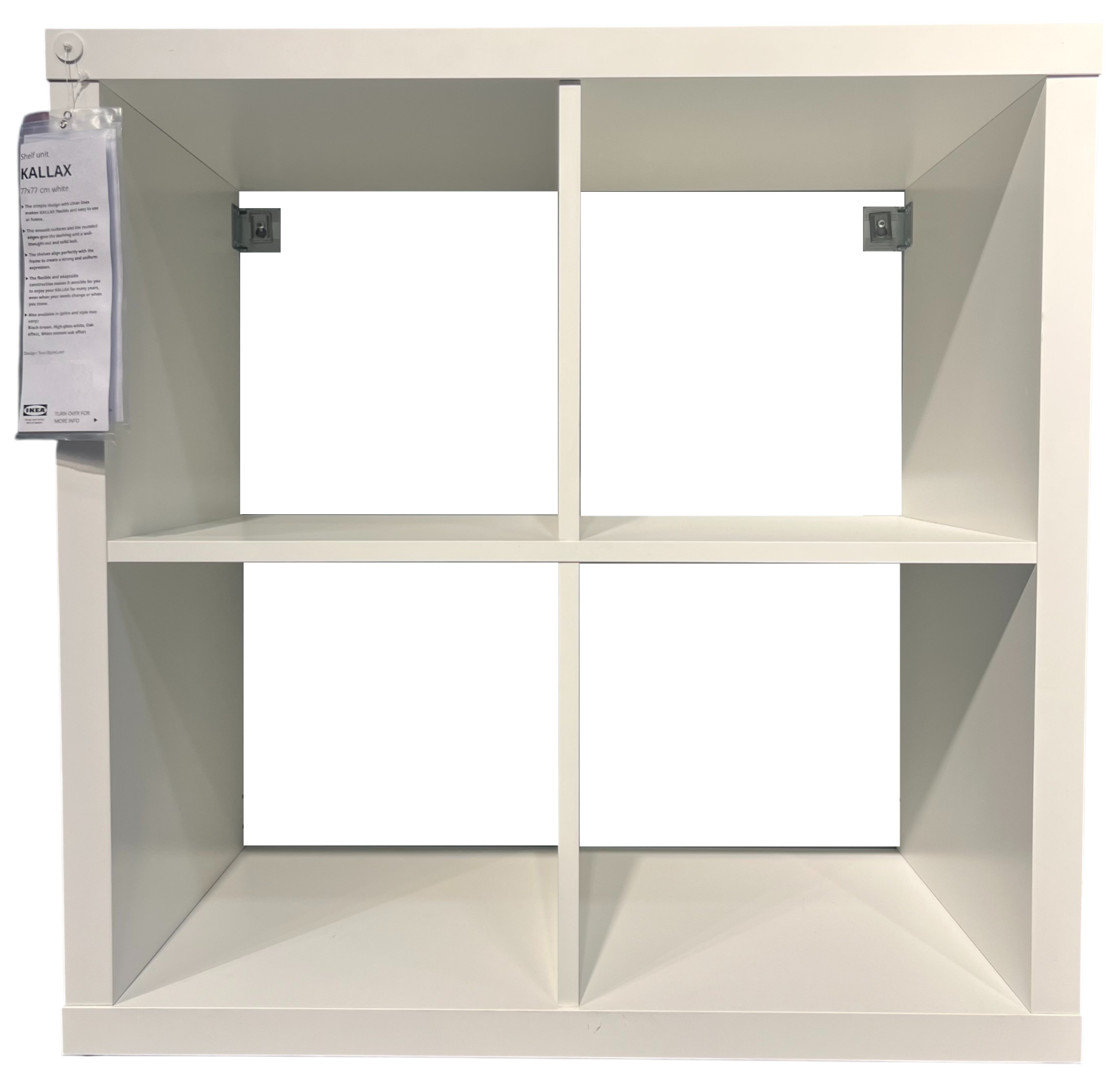 New IKEA KALLAX White Bookcase Shelving Unit 77x77 cm (30