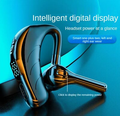 Bluetooth 5.2 Earpiece Wireless Headset Driving Trucker Earbuds Noise Cancelling