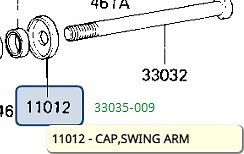 Kawasaki OEM 1977-1984 650 750 Swing Arm Cap 33035-009 | eBay